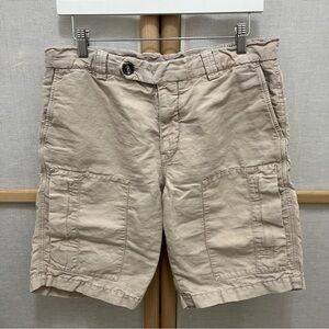 Brunello Cucinelli Men's Gray Linen Blend
Shorts Size 34